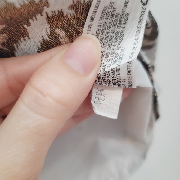 💕 Cherokee Metallic Animal Print Top Girls Size Large 10-12 - Picture 10 of 12